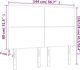 vidaXL Κεφαλάρι κρεβατιού με LED, μπλε, 144x5x118/128 cm, ύφασμα