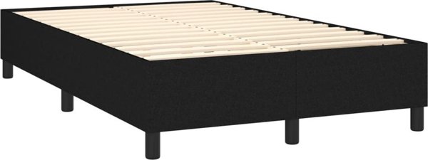 vidaXL Λοζκο Κοντινενταλ με Στρωμα Μαυρο 120x200 εκ υφασμα