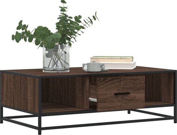 vidaXL Stolik kawowy brazowy dab 100x57x35 cm