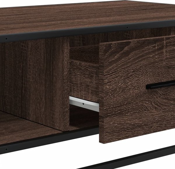 vidaXL Stolik kawowy brazowy dab 100x57x35 cm