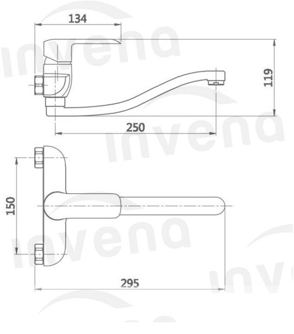 vidaXL BATERIA ZLEWOZMYWAK SC SIROS WYLEWKA 215 CM CHROM