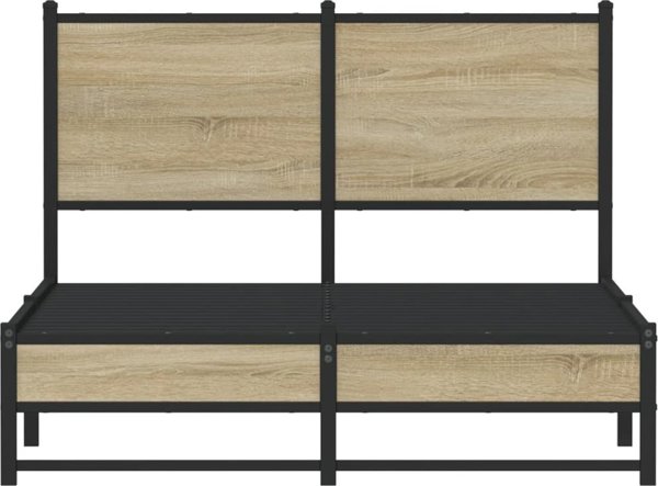 vidaXL Μεταλλική κά Frame κρεβατιού, χωρίς στρώμα, δρυς sonoma, 120x200 cm