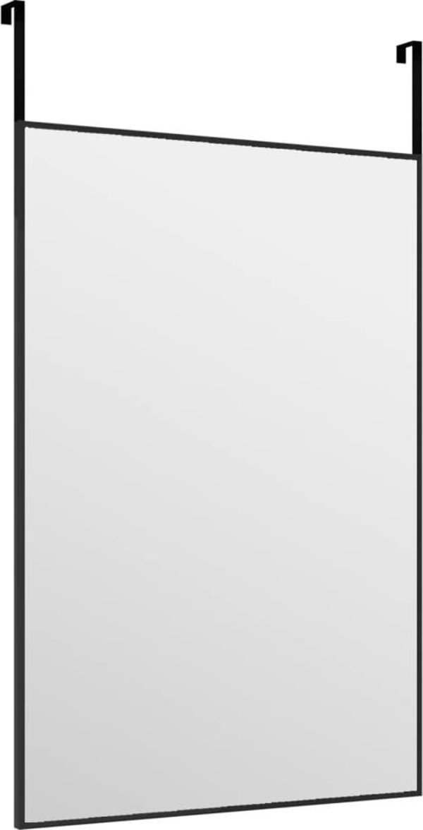 vidaXL Καθρέπτης για πόρτα, μαύρος, 40x60 εκ., γυαλί και αλουμίνιο