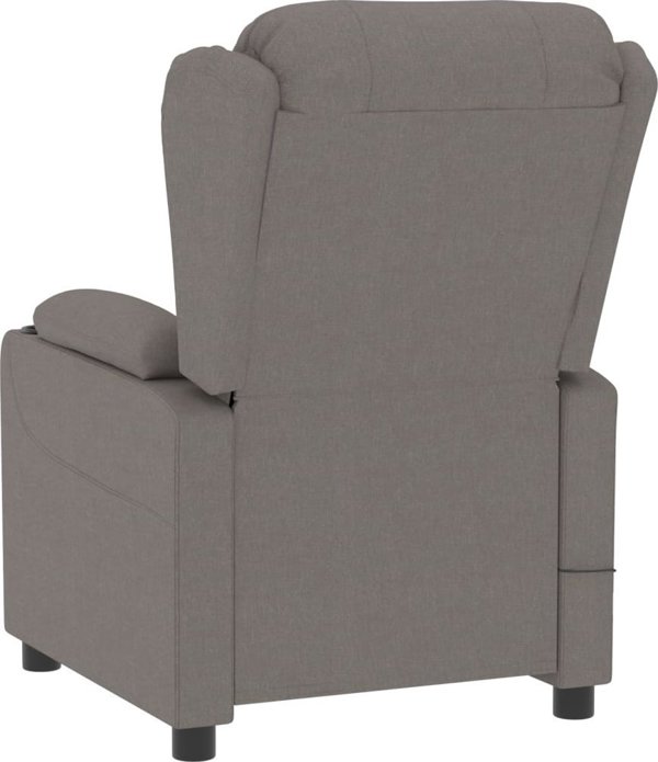 vidaXL Elektryczny fotel rozkladajacy, kolor taupe, obity tkanina
