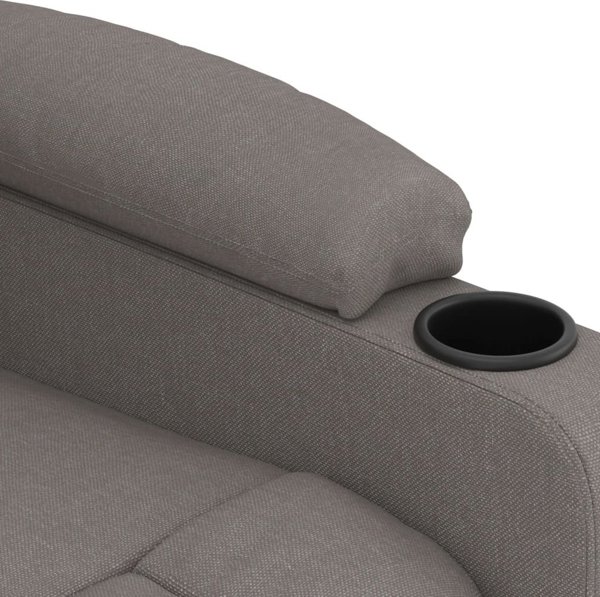 vidaXL Elektryczny fotel rozkladajacy, kolor taupe, obity tkanina