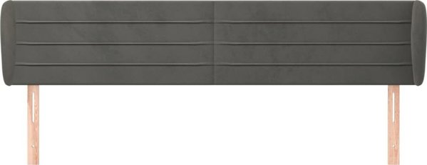 Προσκεφαλος uszak vidaXL, σκούρο γκρι, 203x23x78/88 cm, βελούδινο