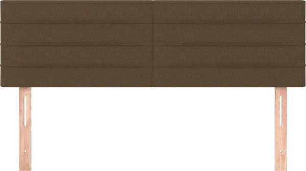 vidaXL 2 τεμ. κεφαλάρια κρεβατιού, σκούρο καφέ, 72x5x78/88 εκ, ύφασμα
