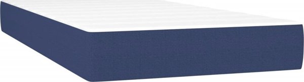 vidaXL Λουτζκο κοντινενταλ με στρωμα, μπλε, 100x200cm, υφασμα
