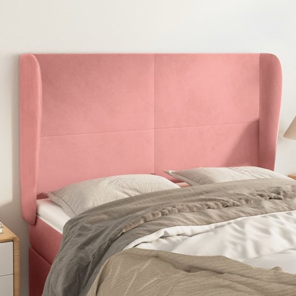vidaXL Ζαγλόουεκ ουσάκ ροζ 147x23x118/128 cm βελούδο