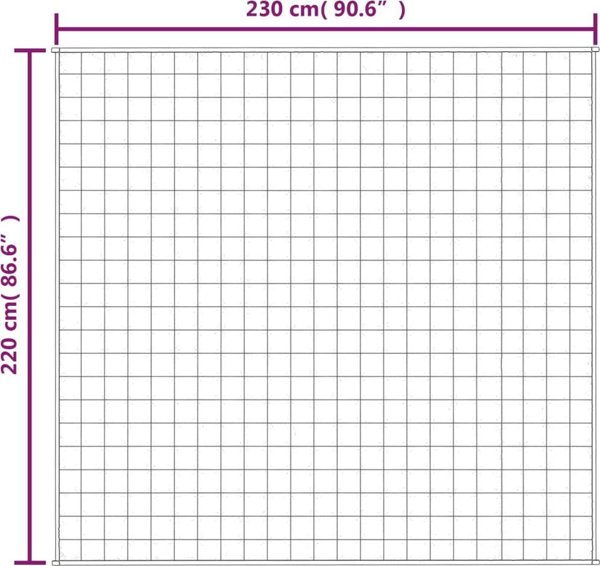 vidaXL Κουβέρτα βάρους, εκρού, 220x230 εκ, 11 κιλά, ύφασμα