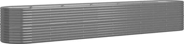 vidaXL vidaXL Donica ogrodowa, malowana proszkowo stal, 440x80x68 cm, szara