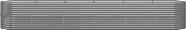 vidaXL vidaXL Donica ogrodowa, malowana proszkowo stal, 440x80x68 cm, szara
