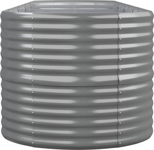 vidaXL vidaXL Donica ogrodowa, malowana proszkowo stal, 440x80x68 cm, szara