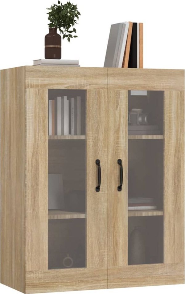 vidaXL Επιτοίχια ντουλάπα, δρυς Σονομα, 69,5x34x90 εκ.