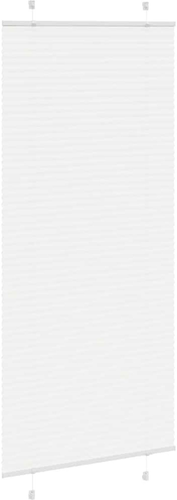 vidaXL Πλισέ Ρόλερ Σκίασης, Λευκό, 95x200 εκ.