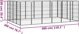 vidaXL Kojec dla psa, 20 paneli, czarny, 50x100 cm, stal