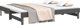vidaXL Lotko rozsuwane, szare, 2x(100x200) cm, lite drewno sosnowe