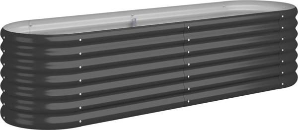 vidaXL vidaXL Donica ogrodowa, malowana proszkowo stal, 152x40x36, antracyt