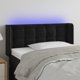 vidaXL Κεφαλάρι κρεβατιού με LED, μαύρο, 103x16x78/88 εκ, βελούδο