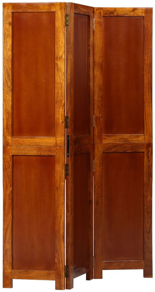 vidaXL Παραβάν 3-Panel από Ξύλο Ακακίας, Χρώμα Μέλι Καφέ, 35x1.5x160 εκ.