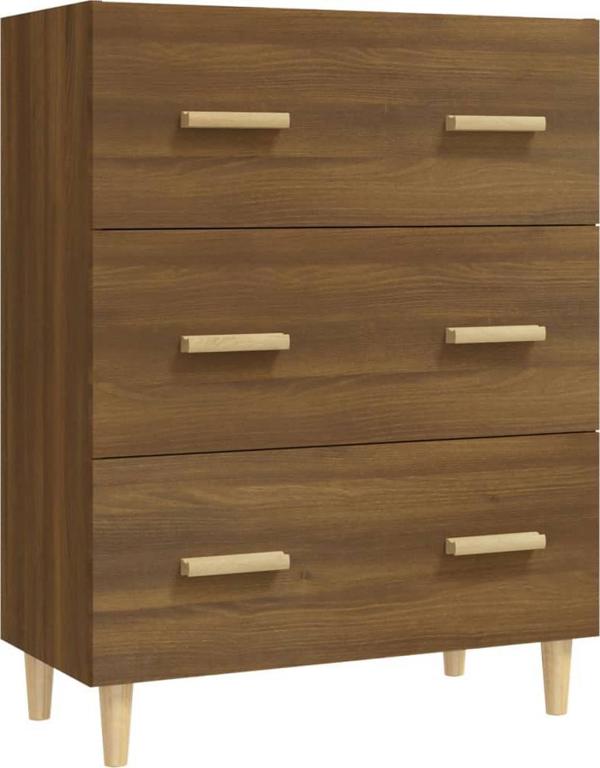 vidaXL Συρταριέρα, καφέ δρυς, 70x34x90 εκ, σύνθετο ξύλο