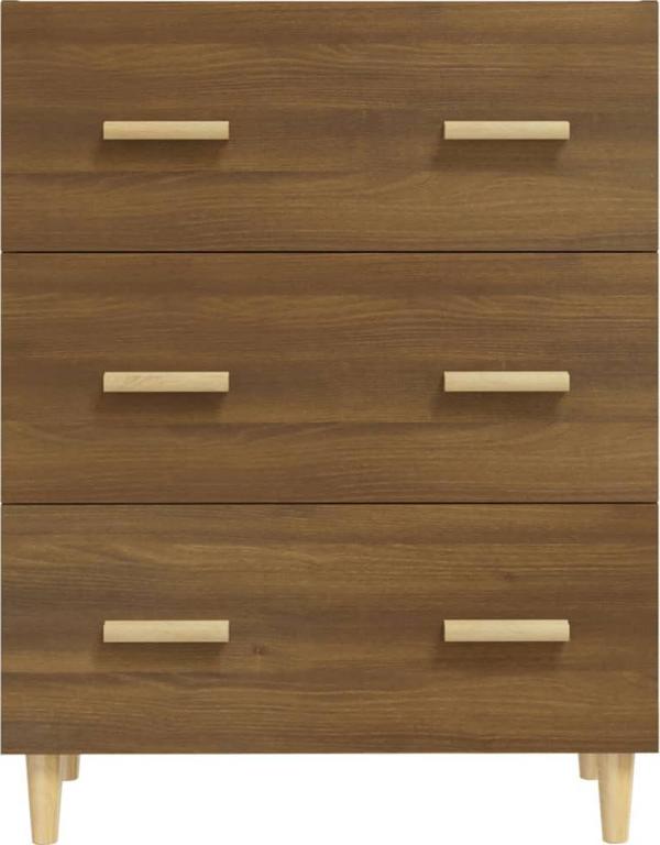 vidaXL Συρταριέρα, καφέ δρυς, 70x34x90 εκ, σύνθετο ξύλο