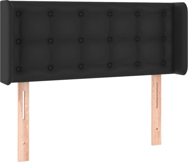 vidaXL Zaglobek uszak, μαύρο, 103x16x78/88 cm, τεχνητό δέρμα