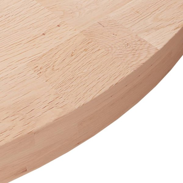 vidaXL Στρογγυλή επιφάνεια τραπεζιού, 80x4 cm, ανεπεξέργαστο ξύλο δρυός