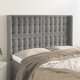 vidaXL Zaglowek uszak jasnoszary 147x16x118/128 cm aksamit