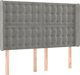 vidaXL Zaglowek uszak jasnoszary 147x16x118/128 cm aksamit