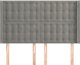 vidaXL Zaglowek uszak jasnoszary 147x16x118/128 cm aksamit