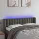 vidaXL Κεφαλάρι κρεβατιού με LED, σκούρο γκρι, 147x16x78/88 εκ., βελούδο