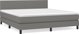 vidaXL Kontinentalo krevati me mattress, skouro gkri yfasma, 160x200 cm