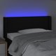 Κεφαλάρι κρεβατιού vidaXL με LED, μαύρο, 83x16x78/88 cm, ύφασμα