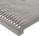 vidaXL Κεφαλάρι για κρεβάτι με LED, ανοιχτό γκρι, 203x16x118/128 cm, βελούδο