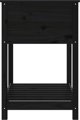 vidaXL Ζαρντινιέρα με ραφιέρα, μαύρη, 82,5x54x81 εκ., μασίφ πεύκο