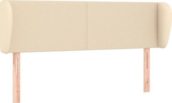 vidaXL Zaglowek uszak, krem, 147x23x78/88 cm, tkanina