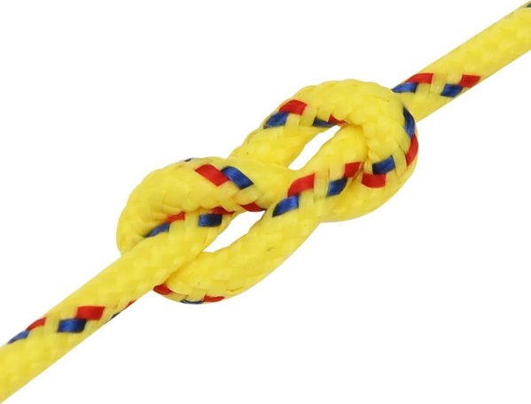 vidaXL Κίτρινο ναυτικό σχοινί 2 mm, 50 m, πολυπροπυλένιο