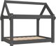 vidaXL Legowisko dla psa, szare,81x60x70 cm, lite drewno sosnowe