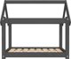 vidaXL Legowisko dla psa, szare,81x60x70 cm, lite drewno sosnowe