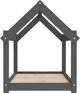 vidaXL Legowisko dla psa, szare,81x60x70 cm, lite drewno sosnowe