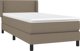 vidaXL Κρεβάτι Continental με Στρώμα, Taupe, Ύφασμα, 90x200 εκ.