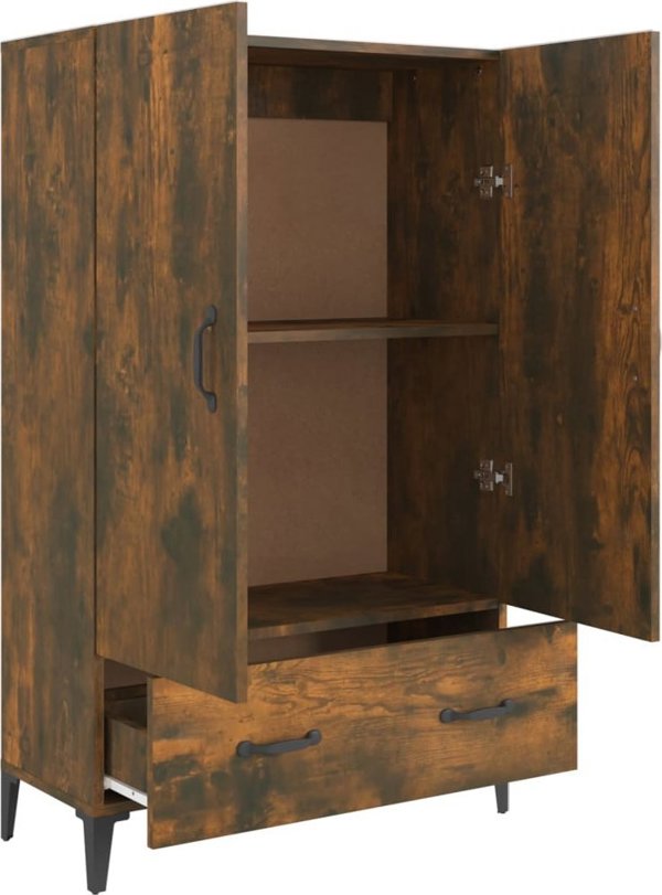 vidaXL ντουλάπι, καπνιστή δρυς, 70x31x115 εκ., υλικό ξύλου