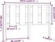 vidaXL Επικεφαλάρι κρεβατιού, μέλι καφέ, 145,5x4x100 εκ, μασίφ πεύκο