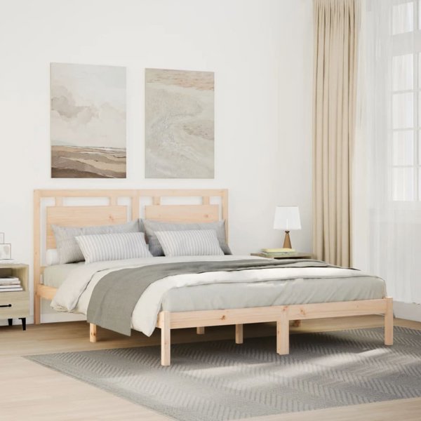 vidaXL Dilosero lozko, xwris strwma, 140x220 cm, lite drewno
