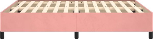vidaXL Κρεβατοκάμαρα, ροζ, 140x200 cm, επενδυμένη με βελούδο