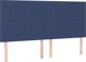 vidaXL Κεφαλάρι κρεβατιού με LED, μπλε, 180x5x118/128 cm, ύφασμα