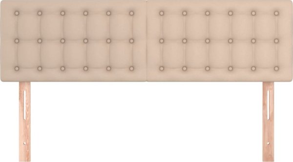 vidaXL Σετ 2 προσκέφαλα, cappuccino, 72x5x78/88 cm, δερματίνη