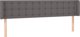 vidaXL Zaglowek do lozka z LED, γκρι, 163x16x78/88 cm, τεχνητο δερμα