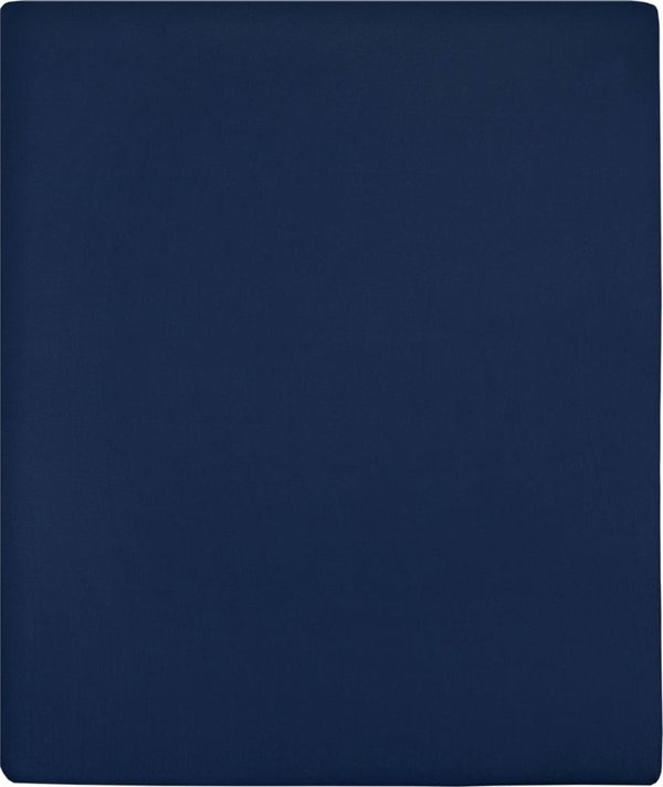 vidaXL Σεντόνι, μπλε σκούρο, 140x200 cm, βαμβακερό jersei